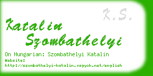 katalin szombathelyi business card